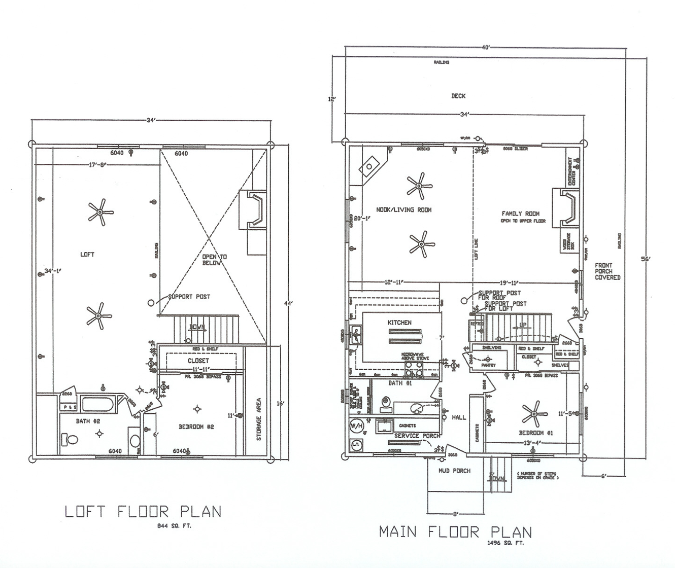 Model 2340 (2bed / 2 bath & loft)